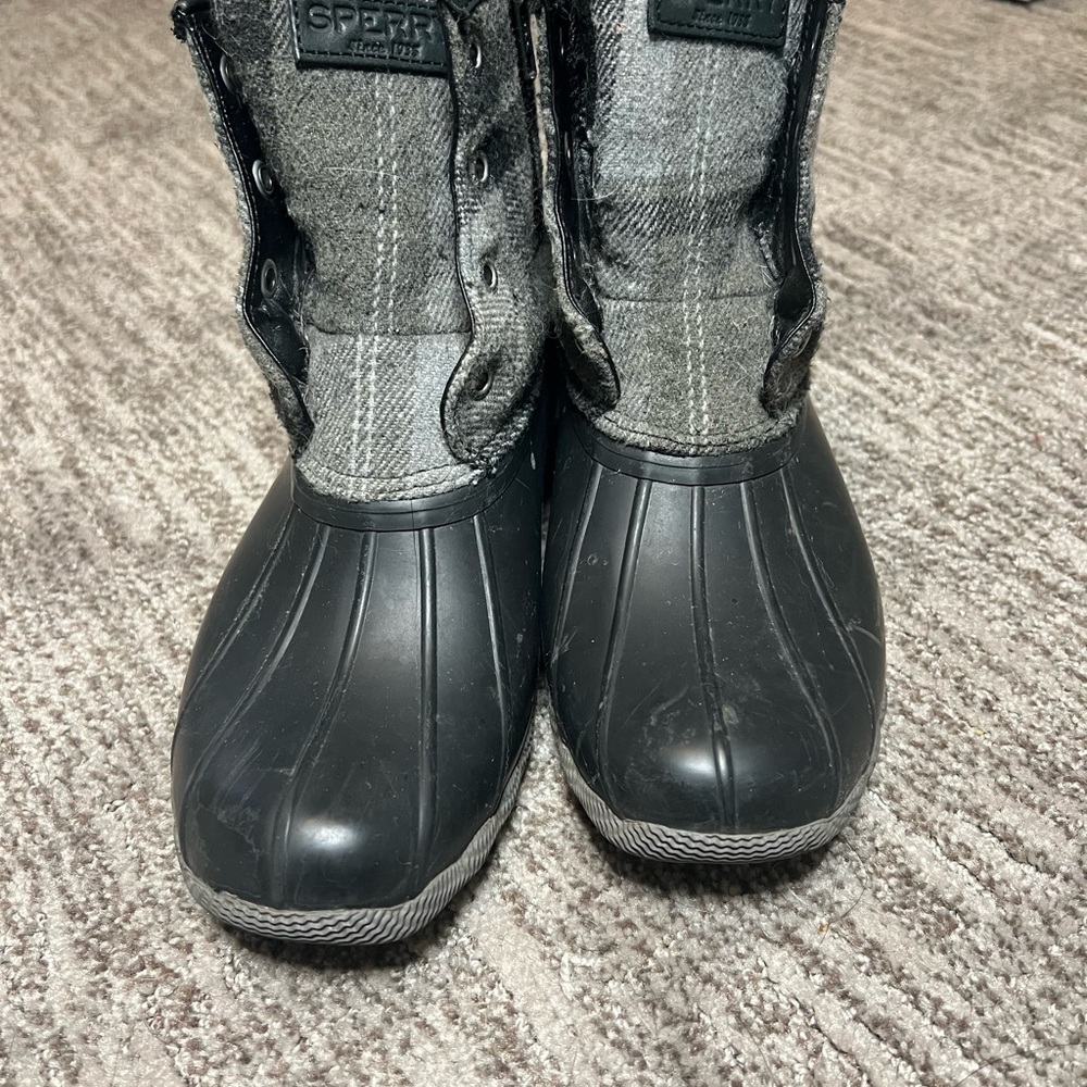 Sperry Black and Gray Boots